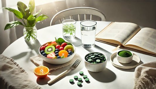 Unveiling the Nutrient Powerhouse: A 50-50 Chlorella & Spirulina Blend Packed with Protein, Vitamins, Minerals, and Antioxidants for Balanced Daily Wellness.