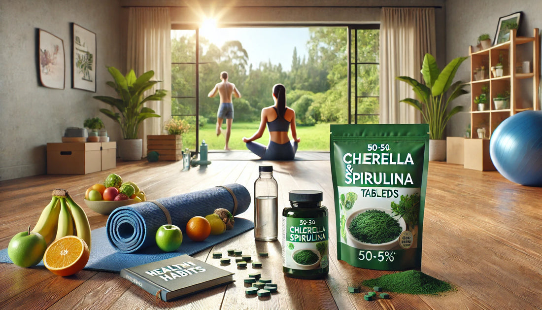 Holistic Wellness: Integrate a 50-50 Chlorella & Spirulina Blend with Exercise, Mindfulness, and Healthy Habits for Sustainable, Whole-Body Well-Being