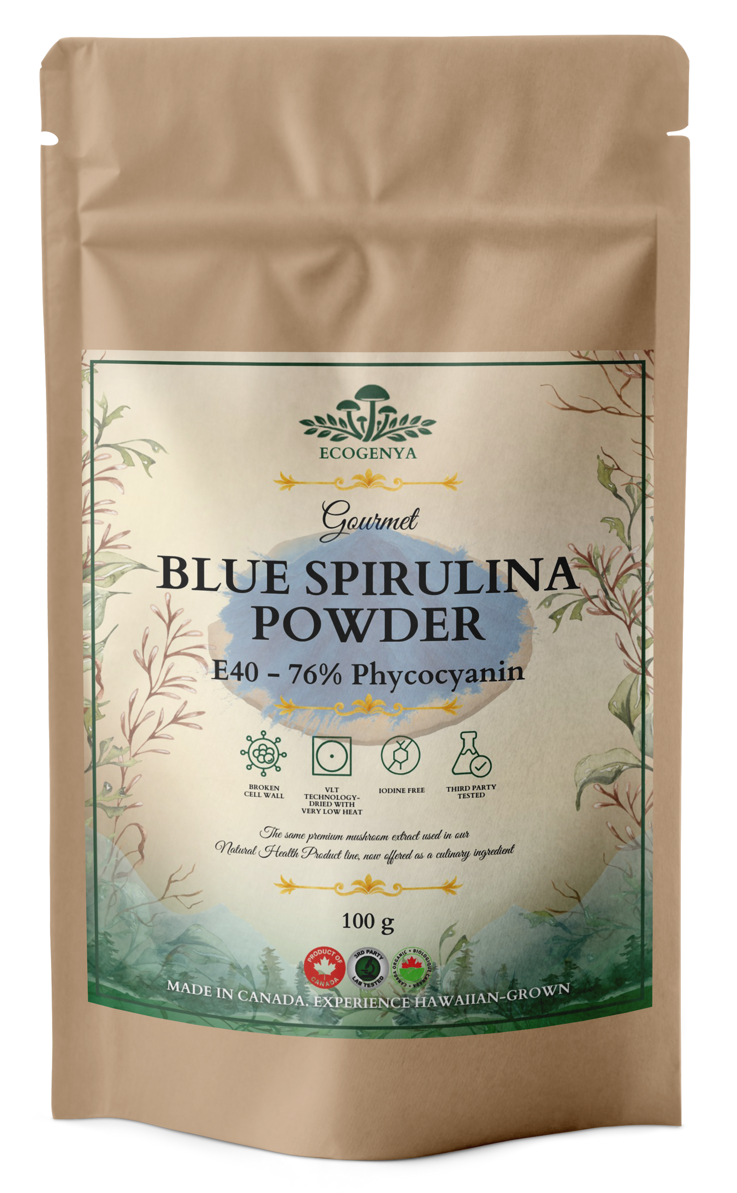 Organic Blue Spirulina Powder – Hawaiian-Grown Phycocyanin, Source of Antioxidants