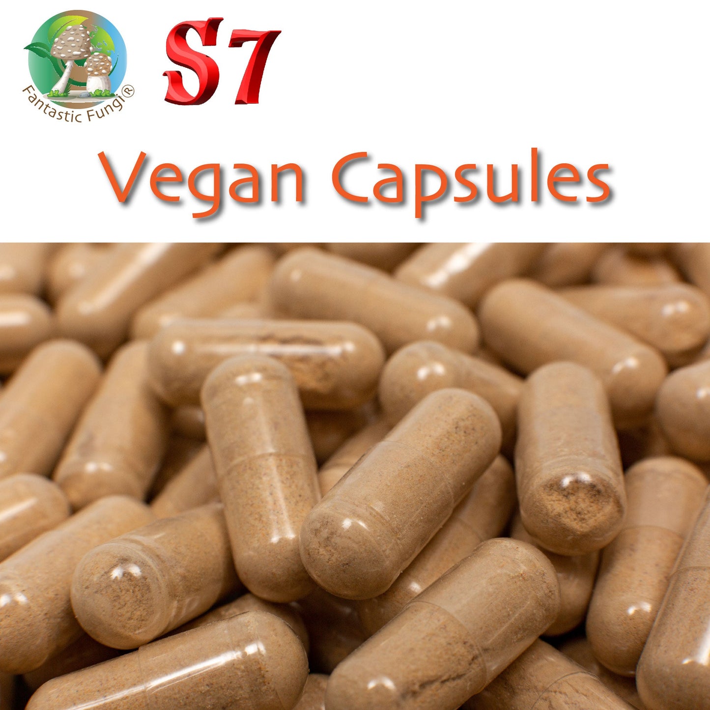 Organic Super Seven Mushroom blend extract Capsules – Halal, Kosher, Vegan, Non - GMO - Ecogenya