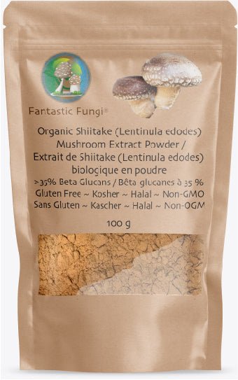 Premium Organic Shiitake Mushroom Extract Powder | 100% Pure Lentinus edodes | Immune Support & Natural Flavour Enhancer - Ecogenya