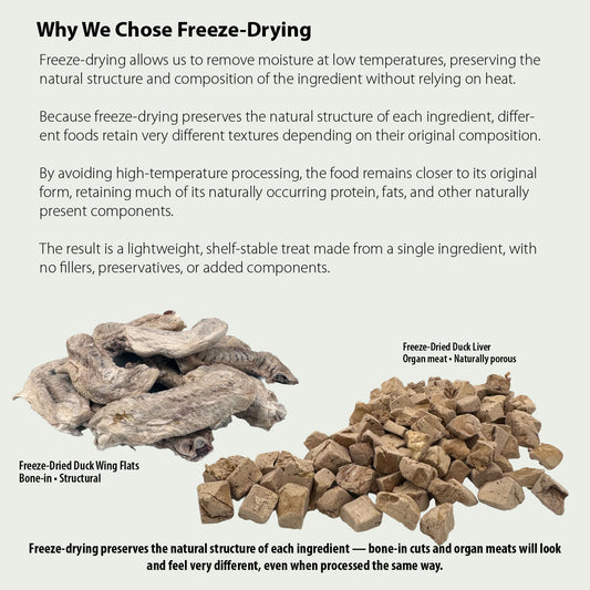 Ecogenya Freeze-Dried Duck Liver Treats — why we chose freeze drying, packaged in Canada