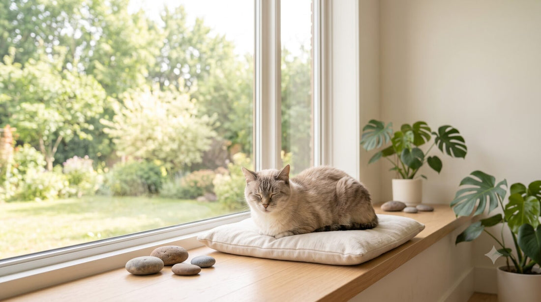 Senior cat resting — lion's mane for cats
