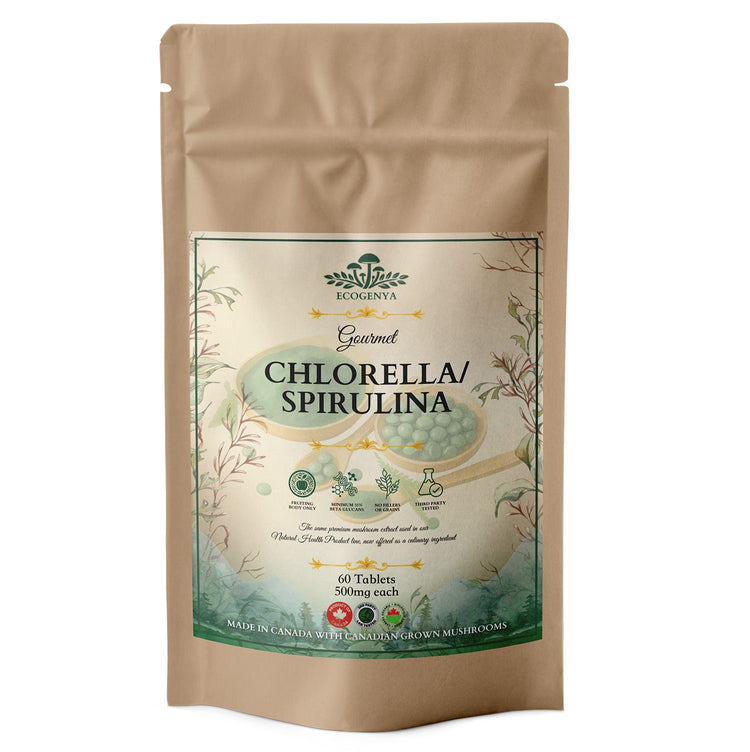 Ecogenya Daily Greens chlorella and spirulina tablets