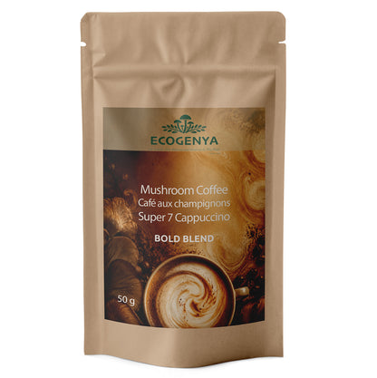 Cappuccino aux champignons Mush Love – Arabica biologique crémeux + mélange Super 7 pour la concentration et l'énergie