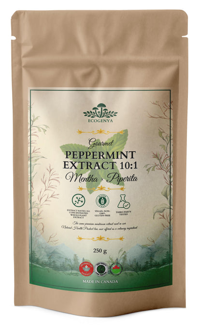 Ecogenya Peppermint Leaf Extract 10:1 powder, 250 g kraft pouch