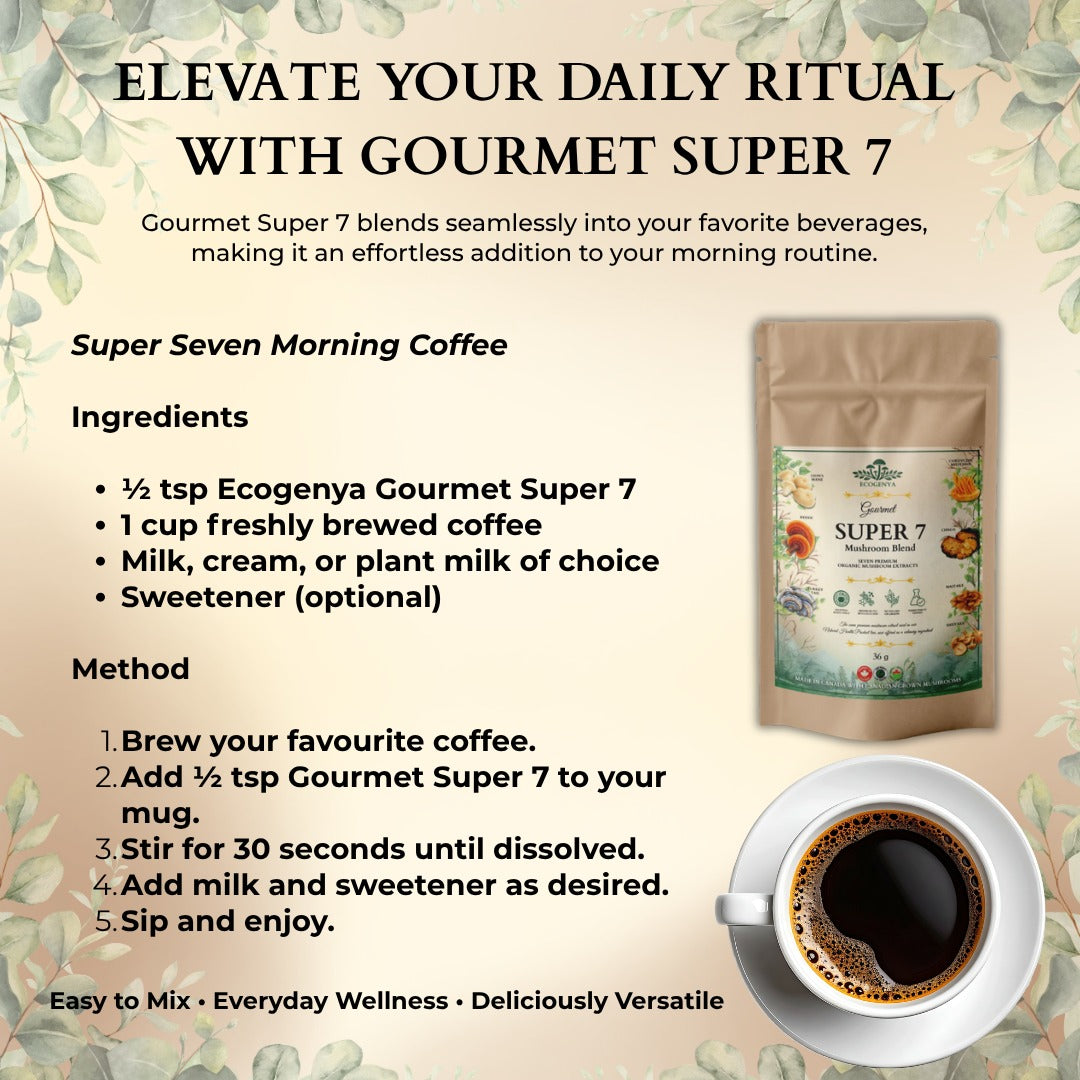 Gourmet Super 7 Mushroom Blend – Organic Mushroom Extract Powder