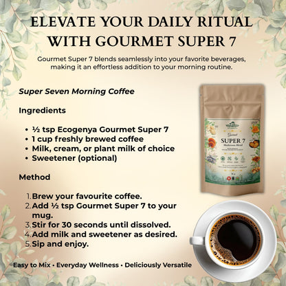 Gourmet Super 7 Mushroom Blend – Organic Mushroom Extract Powder