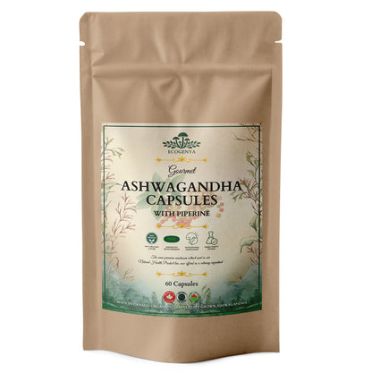 Ecogenya Daily Ashwagandha Capsules – Organic Ashwagandha Extract in an Everyday Capsule