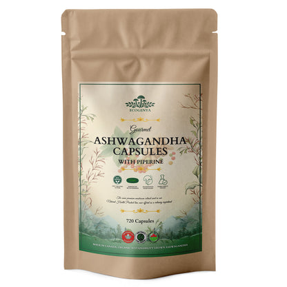 Ecogenya Daily Ashwagandha Capsules – Organic Ashwagandha Extract in an Everyday Capsule