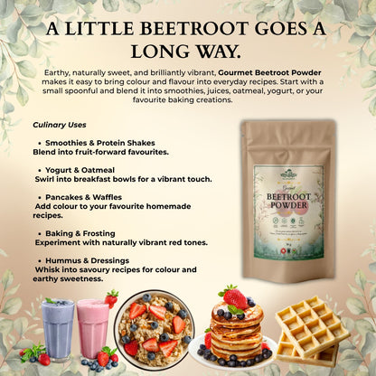Ecogenya Gourmet Beet Root Powder – Premium Beetroot Powder for Smoothies, Baking & Recipes