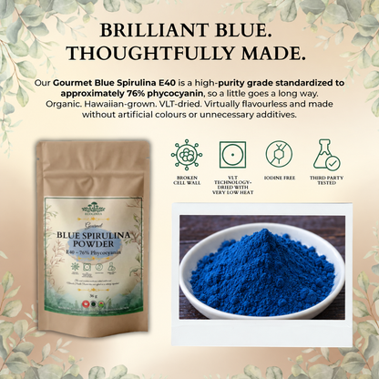 Organic Blue Spirulina Powder – Hawaiian-Grown Phycocyanin, Source of Antioxidants