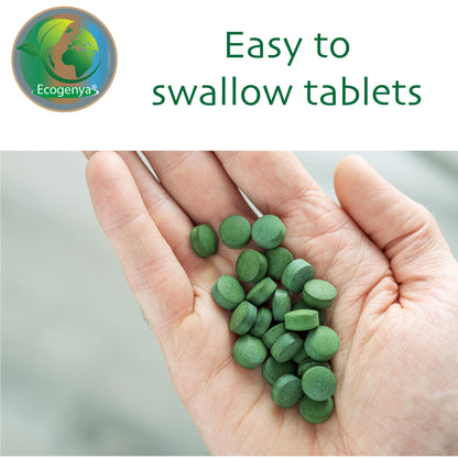 Organic Broken Cell Chlorella Tablets - 500mg - High Potency