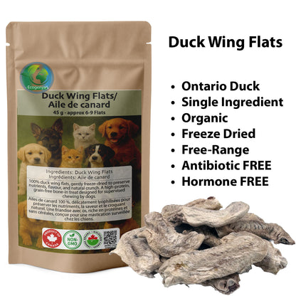 Freeze-Dried Duck Wing Flats for Dogs - Premium Natural Chews