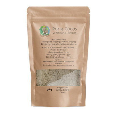 Fantastic Fungi Poria Cocos by Ecogenya: High-Potency Mushroom Extract - 35% Beta Glucans - Ecogenya