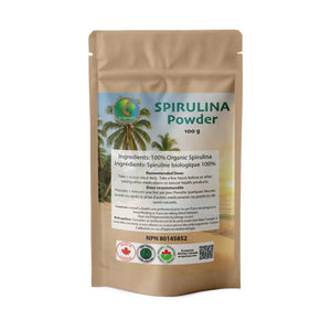 Ecogenya Organic Spirulina Powder — Hawaiian-grown superfood, packaged in Canada