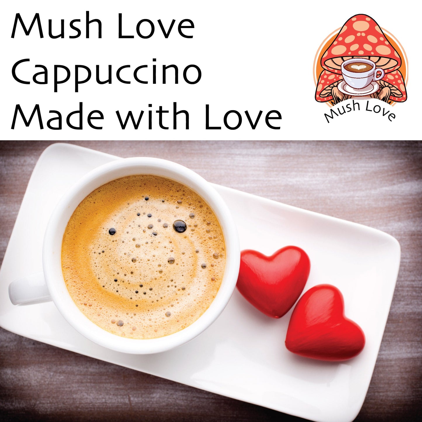 Mushroom Cappuccino – Premium Instant Arabica Organic Cappuccino with Fantastic Fungi Super 7 Mushroom Extract Blend - Ecogenya