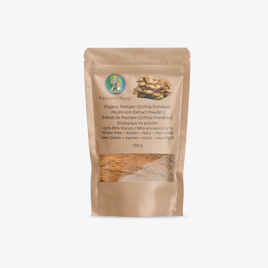 Organic Maitake (Grifola Frondosa) Mushroom extract powder / Extrait Maitake (Grifola Frondosa) biologique en poudre - Ecogenya