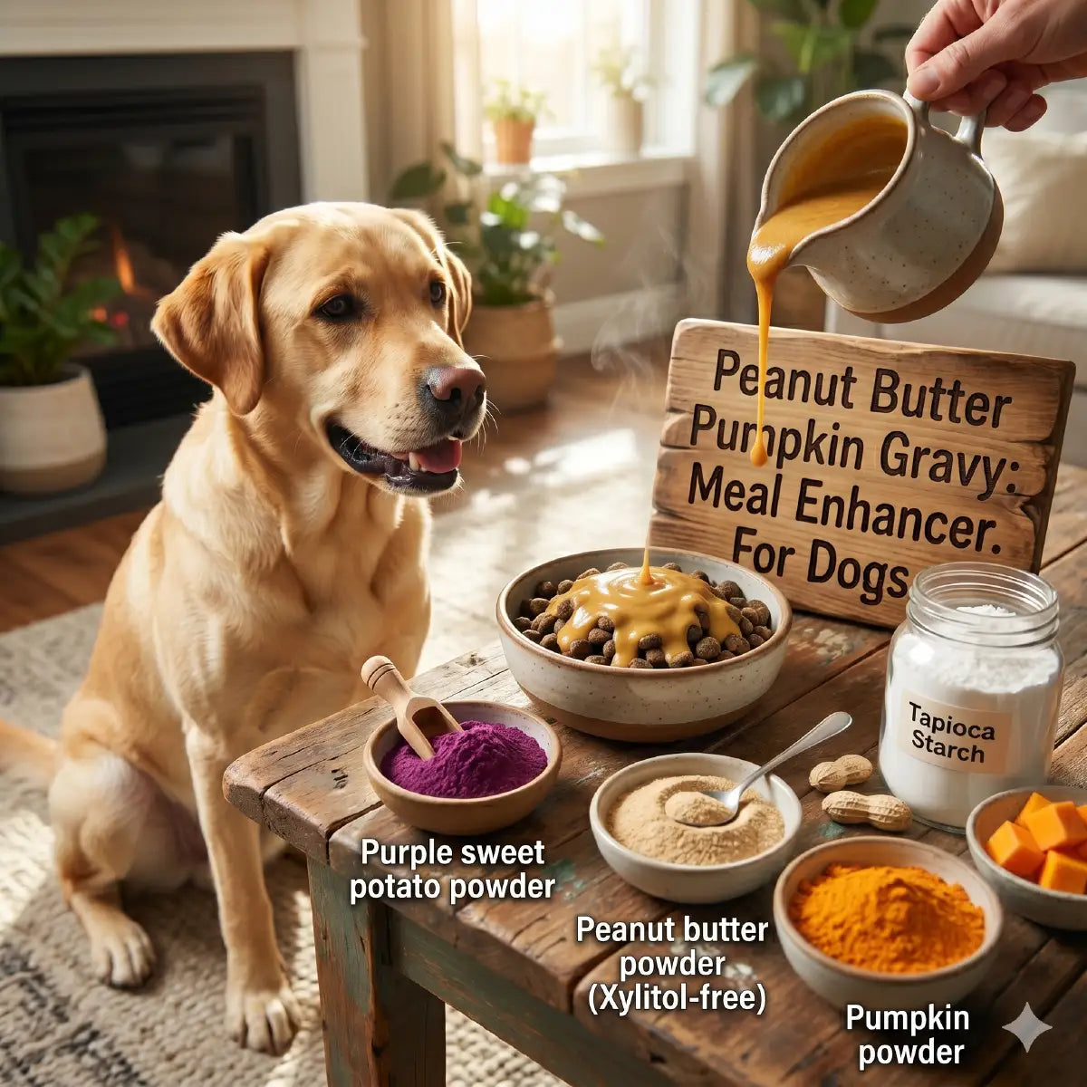 Peanut Butter Pumpkin Gravy Meal Enhancer for Dogs