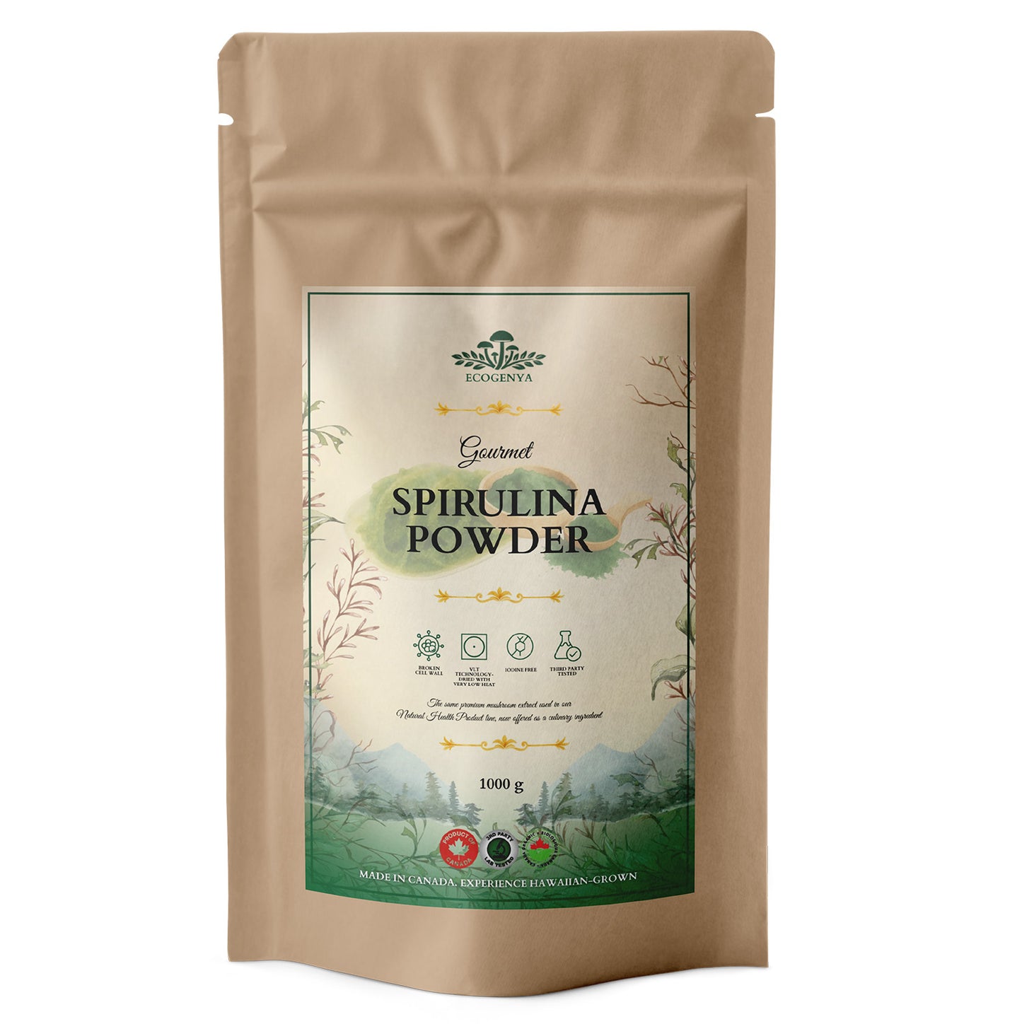 Ecogenya Daily Greens Spirulina Powder – Premium Spirulina for Smoothies & Juices