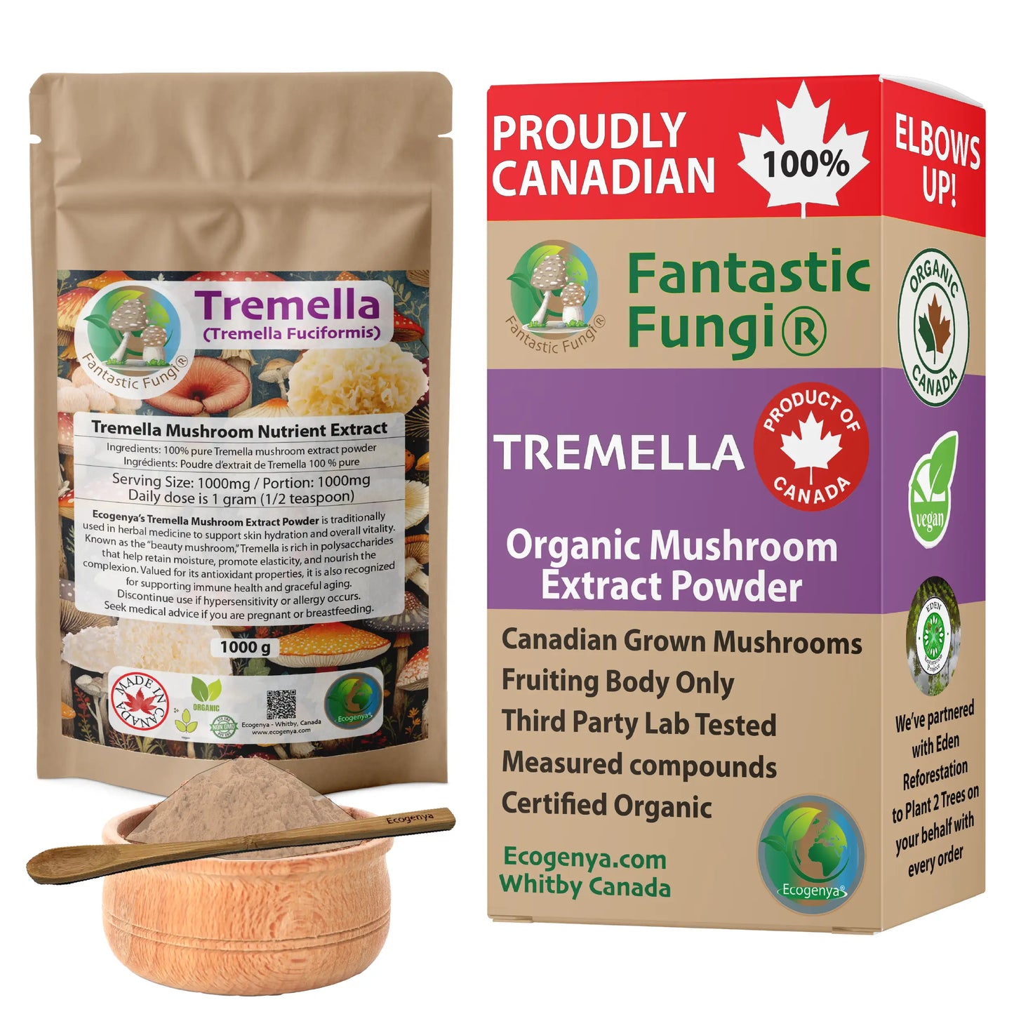 Tremella Mushroom Extract – Organic Tremella Fuciformis Mushroom Nutrient Extract Powder with >35% beta glucans