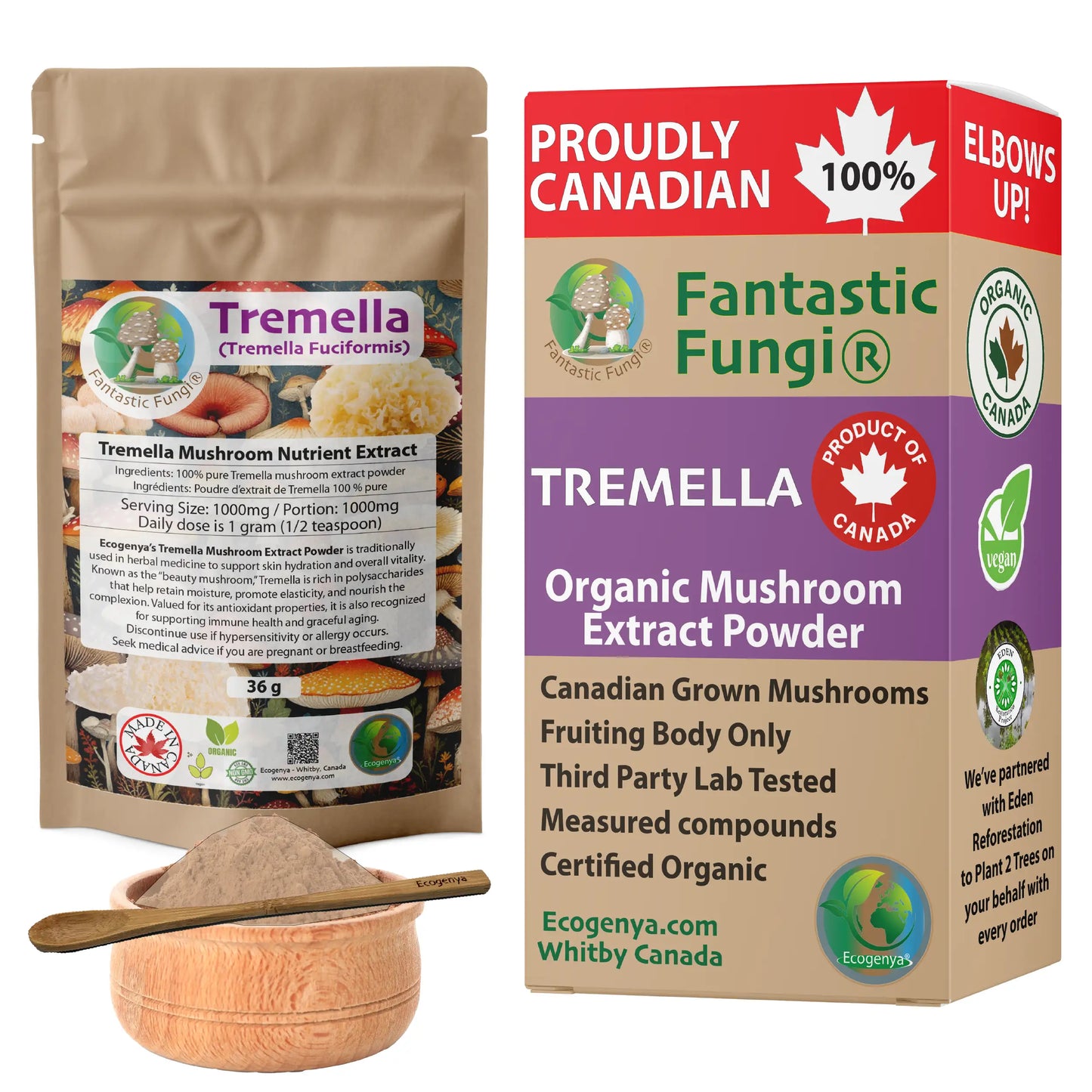 Tremella Mushroom Extract – Organic Tremella Fuciformis Mushroom Nutrient Extract Powder with >35% beta glucans
