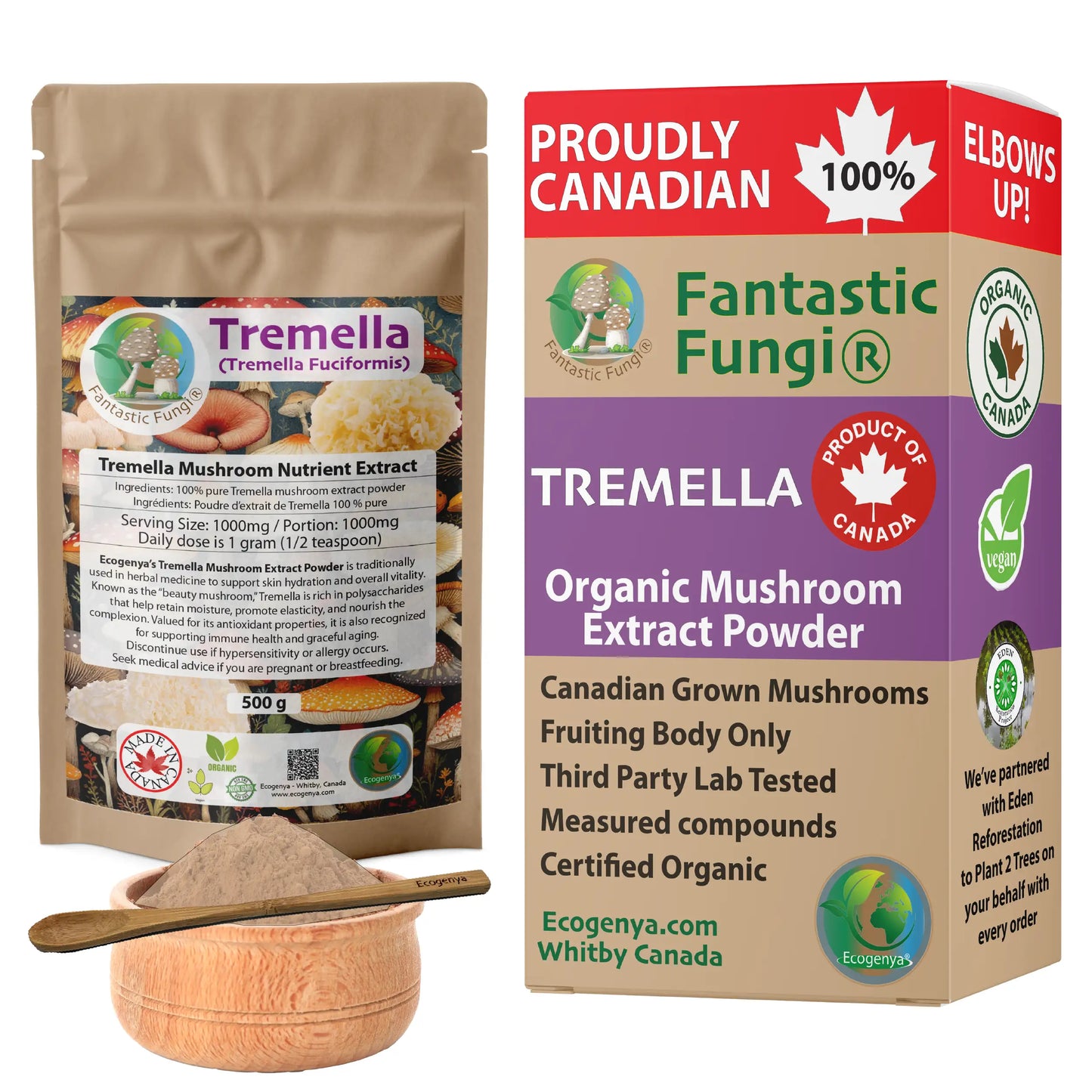 Tremella Mushroom Extract – Organic Tremella Fuciformis Mushroom Nutrient Extract Powder with >35% beta glucans