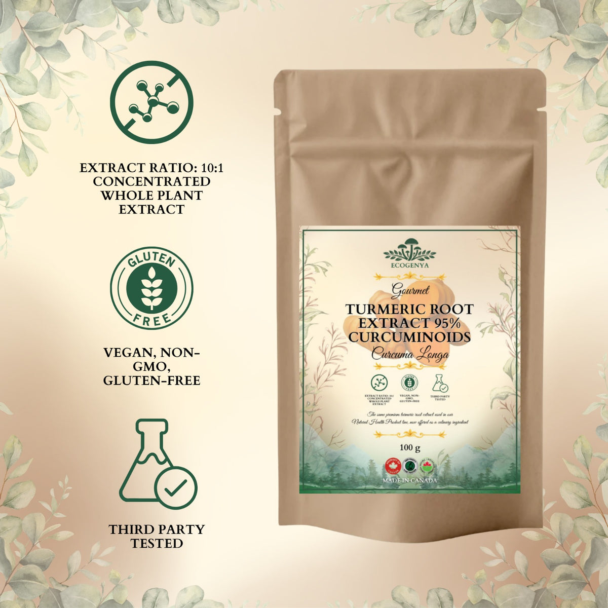 Turmeric Root Extract 95% Curcuminoids – Kitchen-Ready